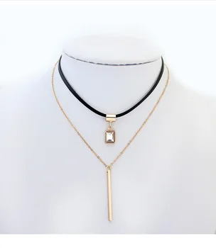 CCOR Chokers Náhrdelníky Vintage Zmluvne viacvrstvových clavicle náhrdelník sexy ženy, Šperky 2019