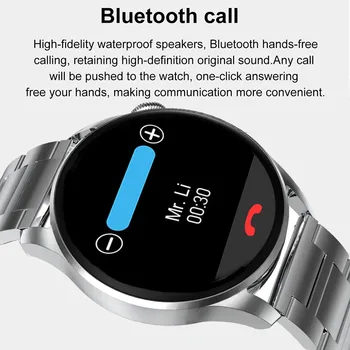 2023 Nové Bluetooth Hovor Smart Hodinky Muži Ženy 1.36 Palcový Kolo Displej HD 390*390 Pixelov, fotografovanie na diaľku Smartwatch Muž+Box