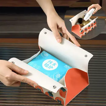 Kreatívne Tkaniva Boxy Multi-funkčný Úložný Box PU Kožené Nepremokavé Papiera Držiak na Ploche Auto Wc Obrúsok Prípade Moderný Jednoduchý
