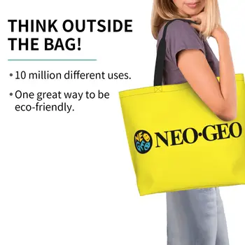 Recyklácia Neo Geo Logo Nákupní Taška Ženy Plátno Ramenný Tote Taška Prenosná Neogeo Arcade Potraviny Shopper Tašky