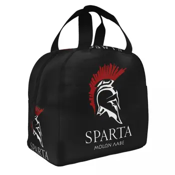 Spartan Molon Labe Sparta Bojovník Lunch Box Nepremokavé Teplé Chladnejšie Tepelnej Potravín Izolované Obed Taška pre Ženy Piknik Tote Tašky