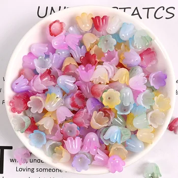 10pcs Bicolor Živice Kvet Miniatúrne Príslušenstvo Scrapbooking Dodávky Remesiel Materiálov Zdobením Kawaii Cabochons Flatback