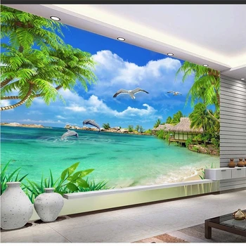 beibehang Vlastné foto Tapety Tropické Maledivy cestovného Ruchu Krajiny Luxusné Steny Pokrýva Spálňa nástenná maľba TV Tapetu Pozadia