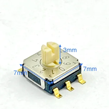 1 ks Japonsko Kobold SMD 0-9 encoder prepnite SA-7110TB-22 SMD pin 6 pinov