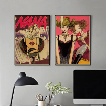 Klasické Anime Retro Plagáty Manga Vytlačí Plagáty Kraft Papier Vintage Izba Domov Kaviareň Dekor Estetické Umenie, Nástenné Maľby Plagát