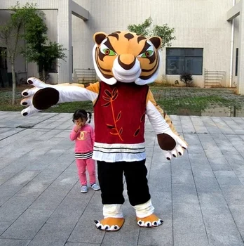 Panda, Tiger Maskot Kostým Medveď Kongfu Cartoon Výkon Vianoce, Narodeniny, Party Darček Cosplay Kostým