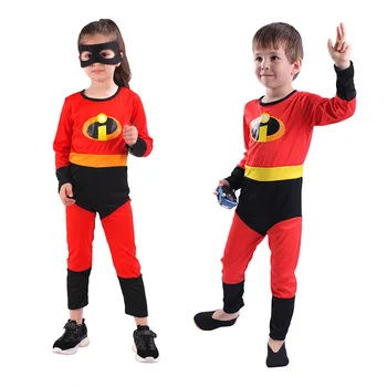 The Incredibles Kostým Jack Parr Cosplay Jumpsuit Incredibles Bob Parr Cosplay Dospelých Dieťa Kombinézu Maska Vyhovovali Halloween Kostým