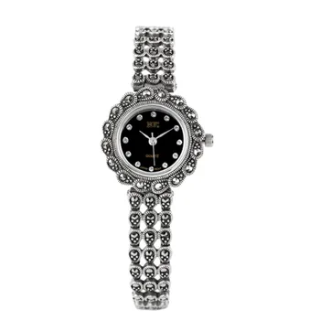 BOCAI S925 Šterlingov Strieborné Náramky pre Ženy 2023 Novej dámskej Módy Jednoduchý Vzor Argentum Hodinky-remienok Náramok Náramkové hodinky