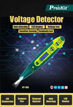 Pro'sKit NT-305 LED Test Elektriny Ceruzka AC70-250V DC12/36/55V Voltmeter Napätie Detektora Tester Senzor
